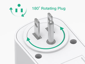 Non Surge Protector Outlet Extender with Rotating Plug, 6 AC Outlets with USB Charging Ports, Multi Plug Wall Outlet USB C Charger Hub, Travel Essentials
