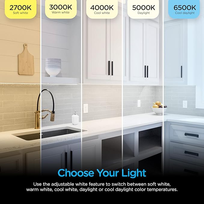 Used Enbrighten 36 inch Hardwired Under Cabinet Lights, 2385 Lumens, Five White Settings from (2700K-6500K), Full Range Dimmable, Under Counter Light, Linkable Under Counter Lights for Kitchen